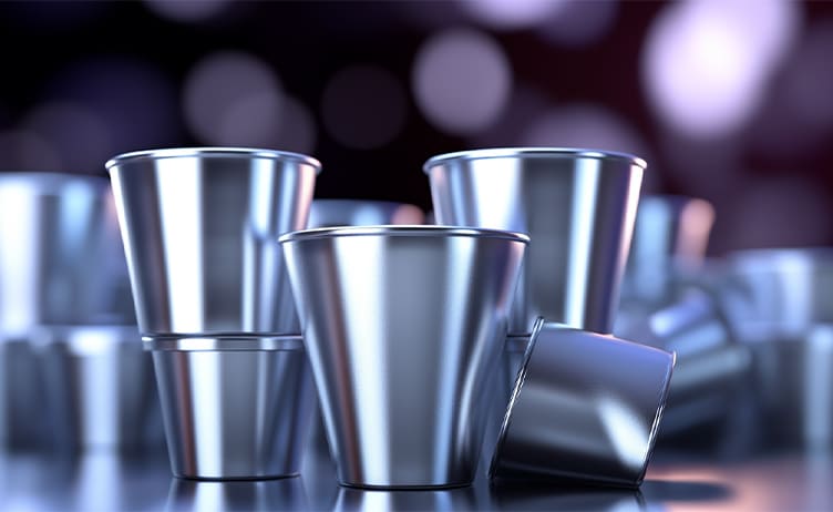 Custom aluminum cup for events