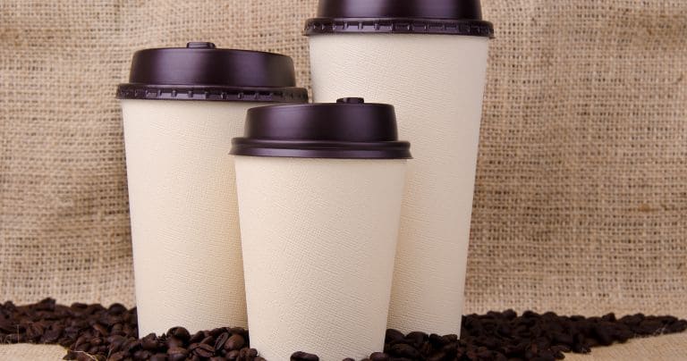 disposable paper coffee cups