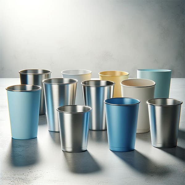 elegant presentation of aluminum cup designs