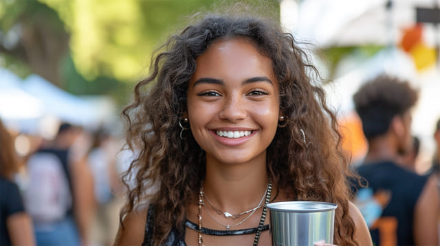 recyclable, reusable aluminum cups