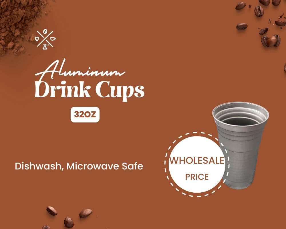 32oz aluminum drinking cups suitable for various applications