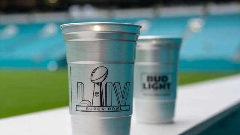 aluminum cups with fashion logos