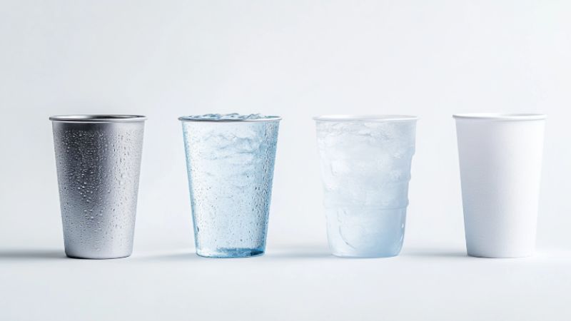 cold test comparison of aluminum cup vs other material cups