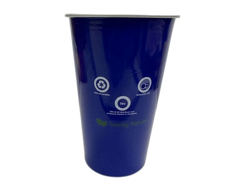16 oz blue aluminum cup