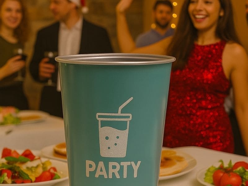 16oz aluminum cups in party