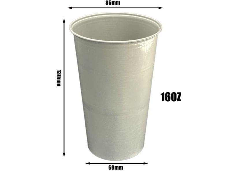 new 16 oz aluminum cups parameter